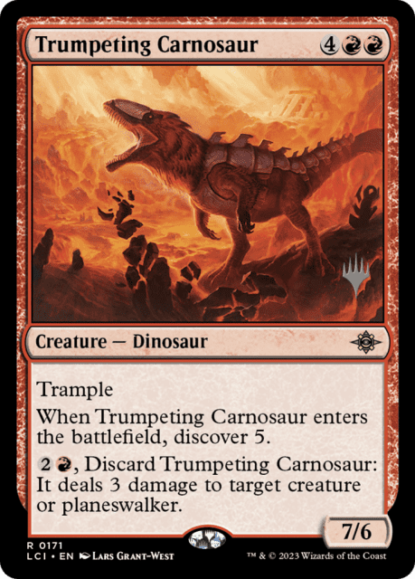 Trumpeting Carnosaur (171) — The Lost Caverns of Ixalan Promos