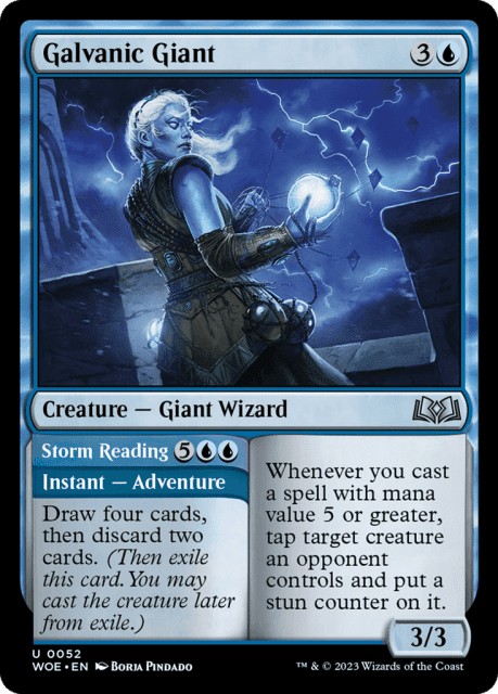 Galvanic Giant // Storm Reading (52) — Wilds of Eldraine