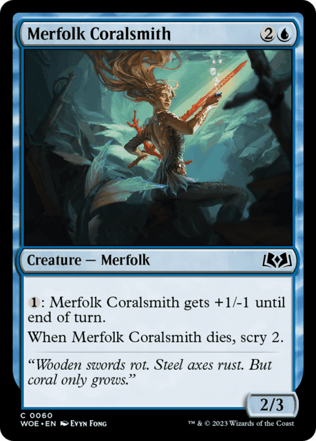 Merfolk Coralsmith (60) — Wilds of Eldraine