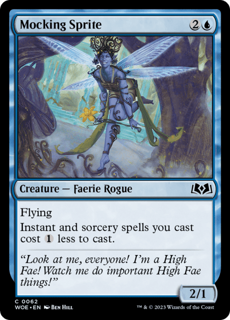 Mocking Sprite (62) — Wilds of Eldraine