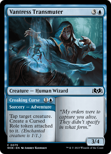 Vantress Transmuter // Croaking Curse (75) — Wilds of Eldraine