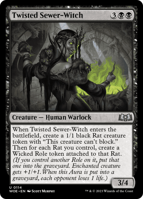 Twisted Sewer-Witch (114) — Wilds of Eldraine