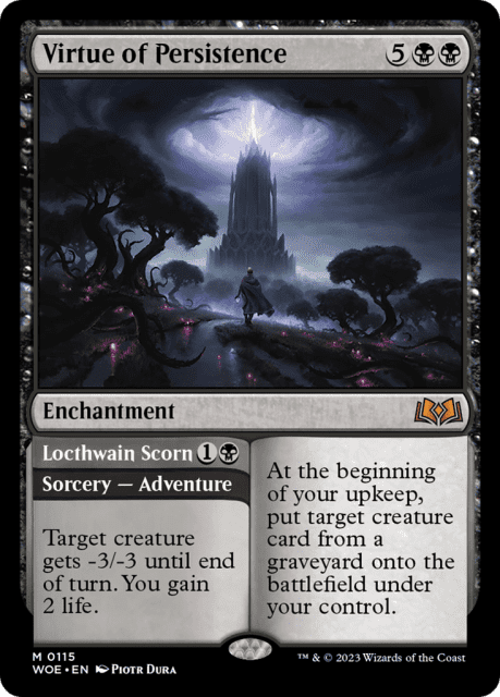 Virtue of Persistence // Locthwain Scorn (115) — Wilds of Eldraine
