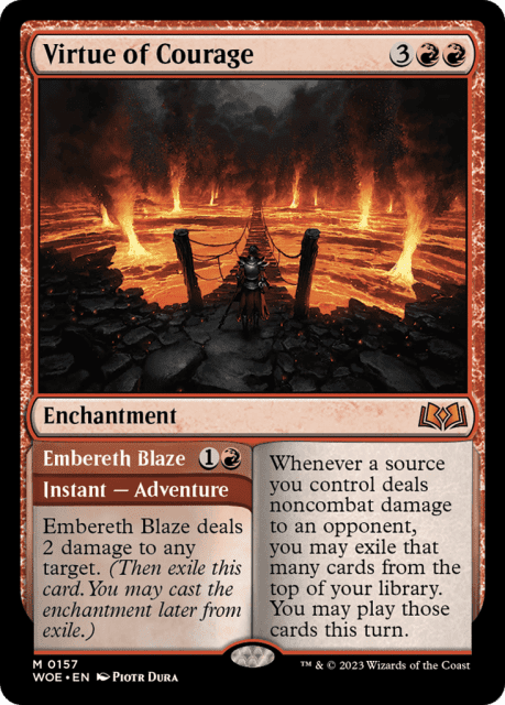 Virtue of Courage // Embereth Blaze (157) — Wilds of Eldraine
