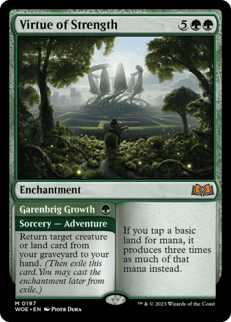 Virtue of Strength // Garenbrig Growth (197) — Wilds of Eldraine