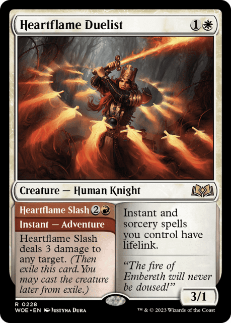 Heartflame Duelist // Heartflame Slash (228) — Wilds of Eldraine