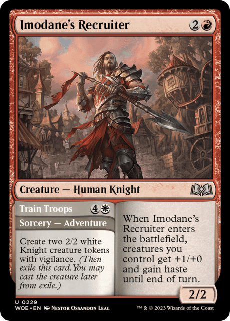 Imodane's Recruiter // Train Troops (229) — Wilds of Eldraine