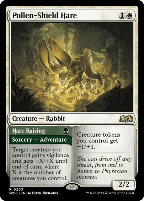 Pollen-Shield Hare // Hare Raising (233) — Wilds of Eldraine