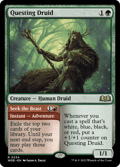 Questing Druid // Seek the Beast (234) — Wilds of Eldraine