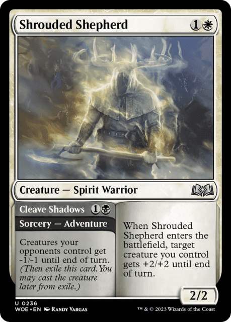 Shrouded Shepherd // Cleave Shadows (236) — Wilds of Eldraine