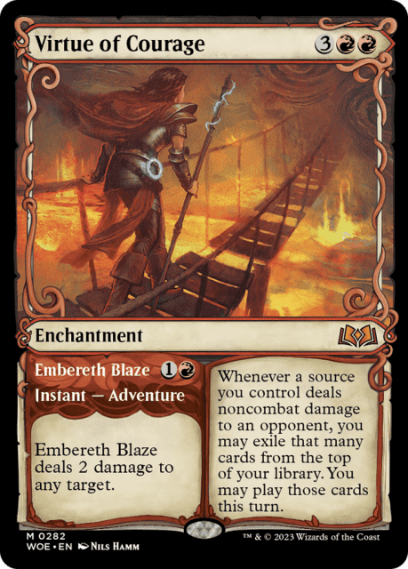 Virtue of Courage // Embereth Blaze (282) — Wilds of Eldraine