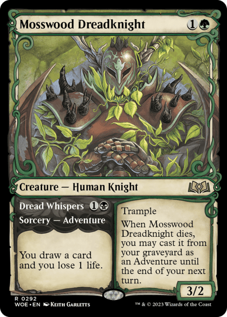 Mosswood Dreadknight // Dread Whispers (292) — Wilds of Eldraine