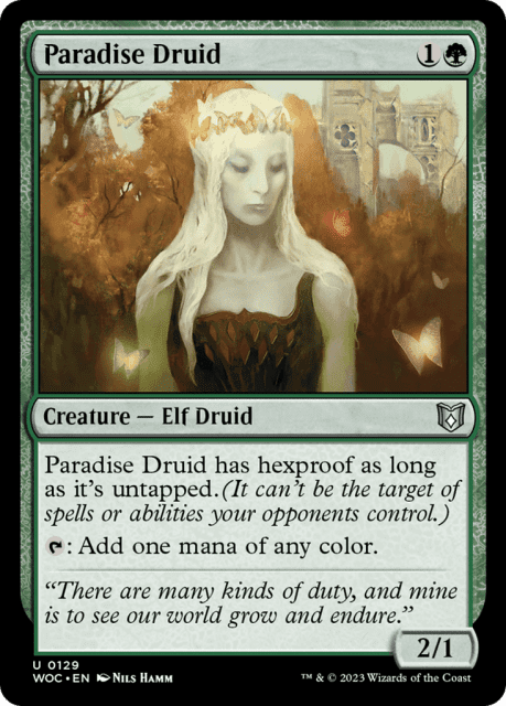 Paradise Druid (129) — Wilds of Eldraine Commander