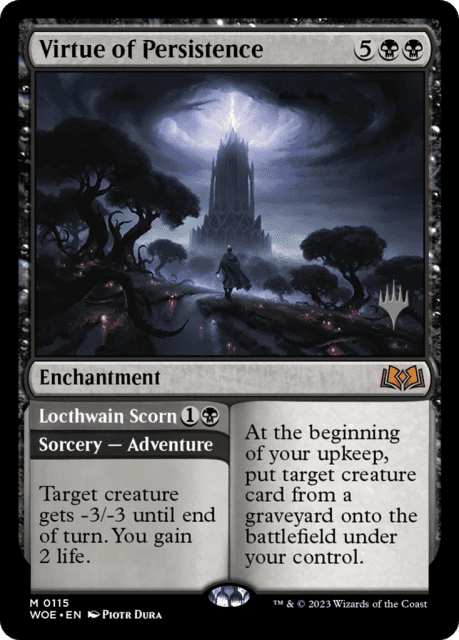 Virtue of Persistence // Locthwain Scorn (115) — Wilds of Eldraine Promos