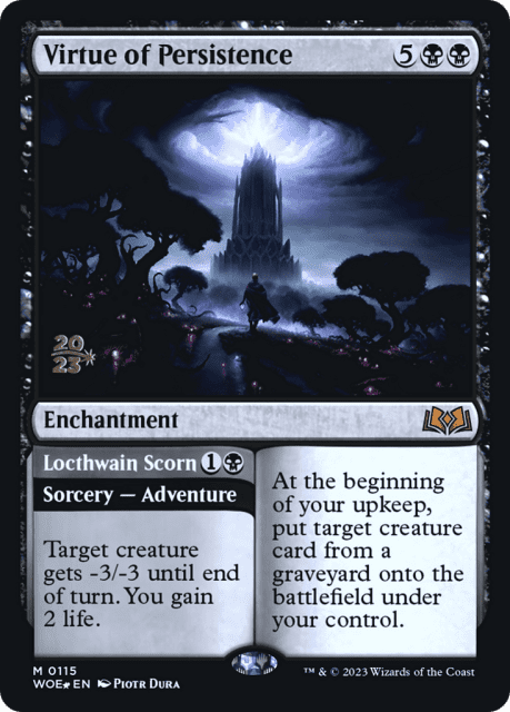 Virtue of Persistence // Locthwain Scorn (115) — Wilds of Eldraine Promos