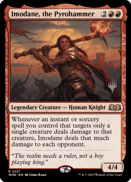 Imodane, the Pyrohammer (137) — Wilds of Eldraine Promos