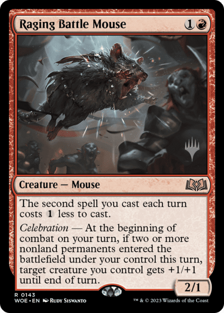 Raging Battle Mouse (143) — Wilds of Eldraine Promos
