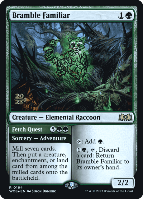 Bramble Familiar // Fetch Quest (164) — Wilds of Eldraine Promos