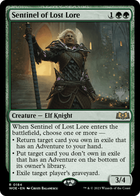 Sentinel of Lost Lore (184) — Wilds of Eldraine Promos