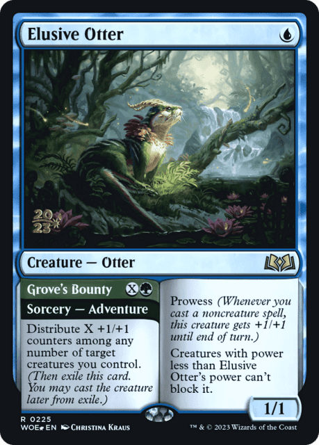 Elusive Otter // Grove's Bounty (225) — Wilds of Eldraine Promos