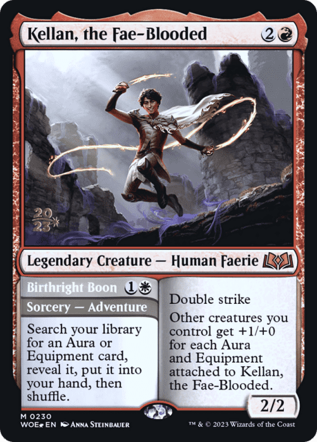 Kellan, the Fae-Blooded // Birthright Boon (230) — Wilds of Eldraine Promos