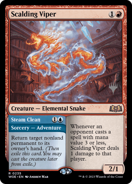 Scalding Viper // Steam Clean (235) — Wilds of Eldraine Promos