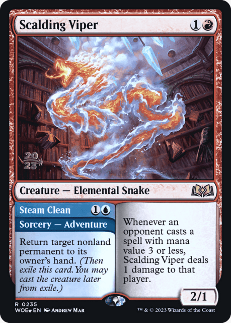 Scalding Viper // Steam Clean (235) — Wilds of Eldraine Promos