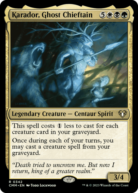 Karador, Ghost Chieftain (342) — Commander Masters