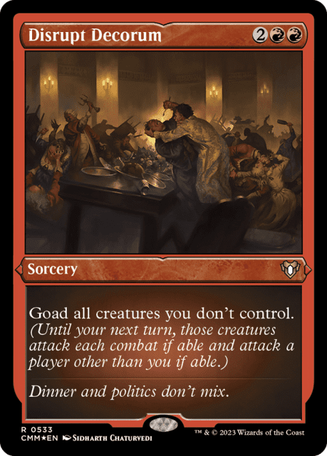 Disrupt Decorum (533) — Commander Masters