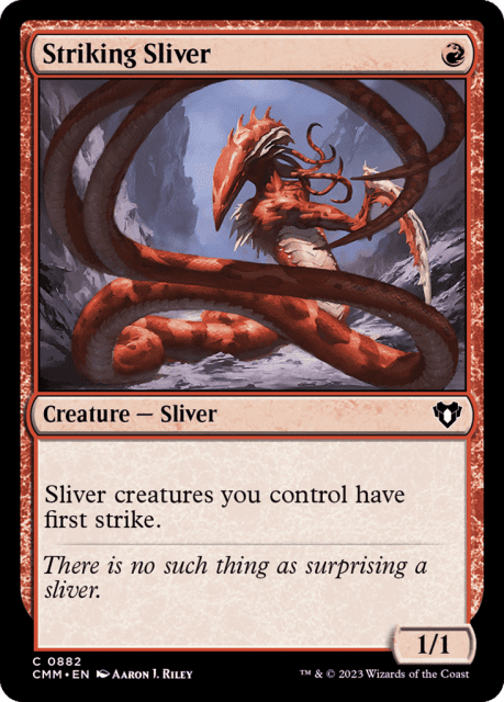 Striking Sliver (882) — Commander Masters