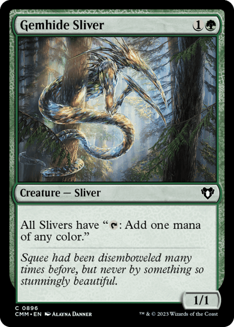 Gemhide Sliver (896) — Commander Masters