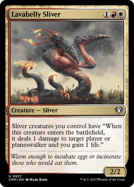 Lavabelly Sliver (927) — Commander Masters