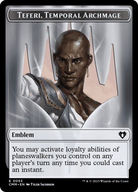 Teferi, Temporal Archmage Emblem (53) — Commander Masters