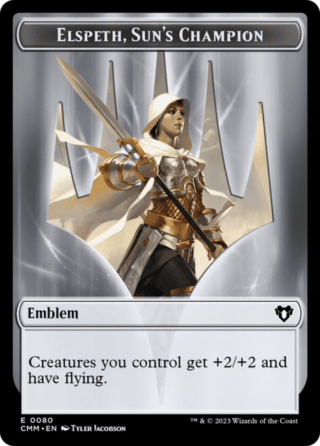 Elspeth, Sun's Champion Emblem (80) — Commander Masters