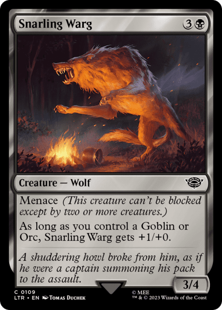 Snarling Warg (109) — The Lord of the Rings: Tales of Middle-earth