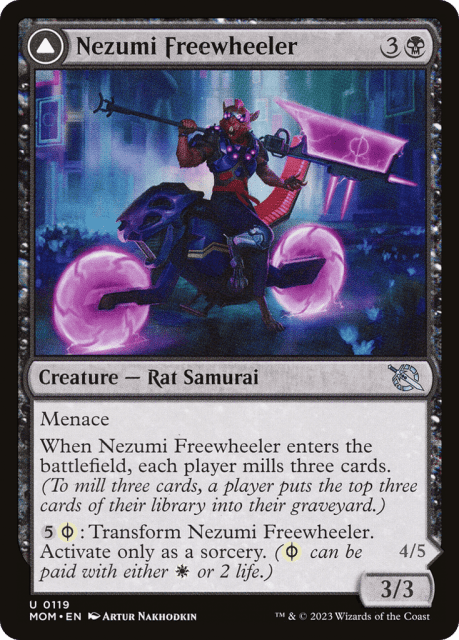 Nezumi Freewheeler // Hideous Fleshwheeler (119) — March of the Machine