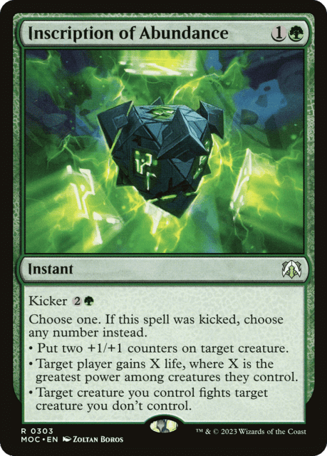 Inscription of Abundance (303) — March of the Machine Commander