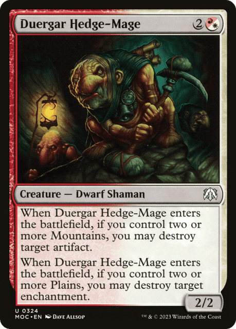 Duergar Hedge-Mage (324) — March of the Machine Commander