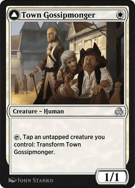 Town Gossipmonger // Incited Rabble (53) — Shadows over Innistrad Remastered