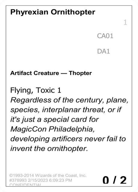 Phyrexian Ornithopter (CA01) — Unknown Event