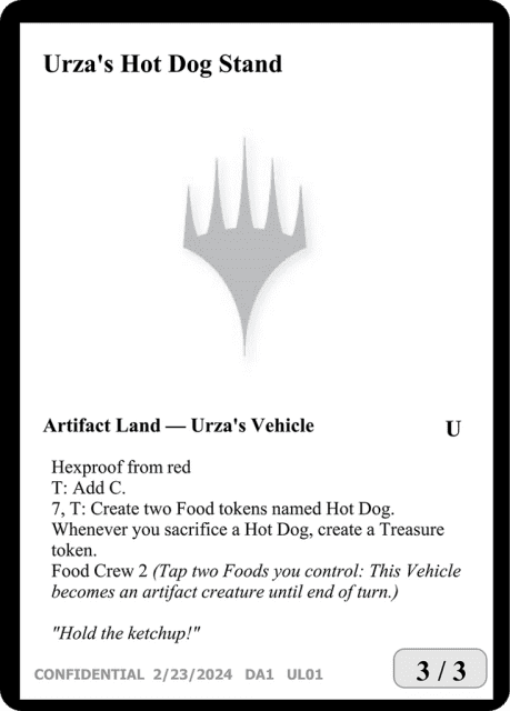 Urza's Hot Dog Stand (UL01b) — Unknown Event