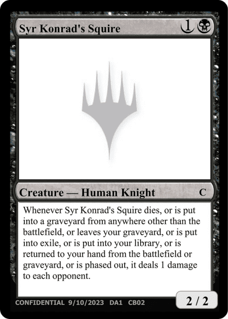 Syr Konrad's Squire (CB02b) — Unknown Event