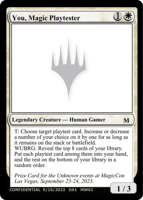 You, Magic Playtester (MW02) — Unknown Event
