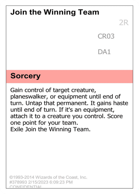 Join the Winning Team (CR03d) — Unknown Event