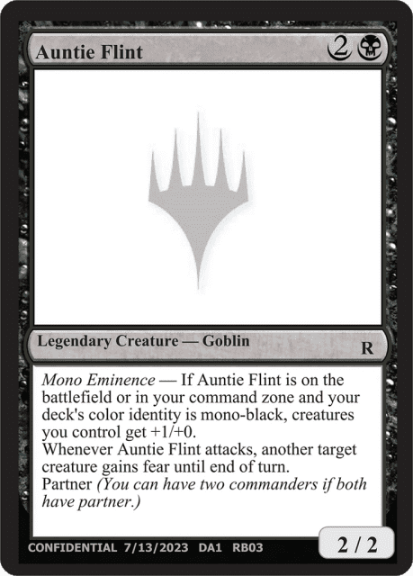 Auntie Flint (RB03a) — Unknown Event