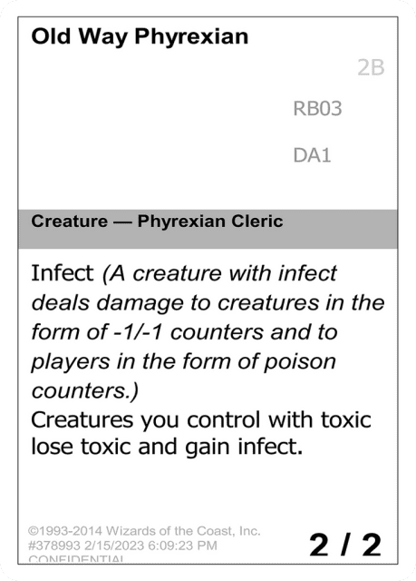 Old Way Phyrexian (RB03d) — Unknown Event