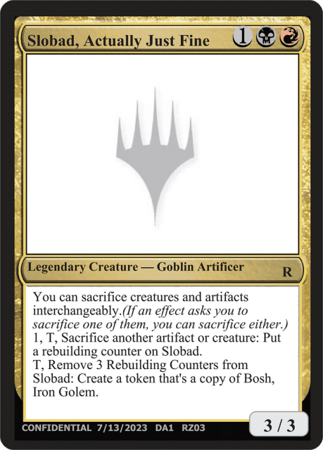 Slobad, Actually Just Fine (RZ03a) — Unknown Event