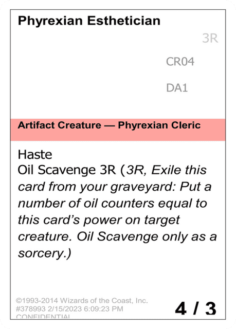 Phyrexian Esthetician (CR04c) — Unknown Event