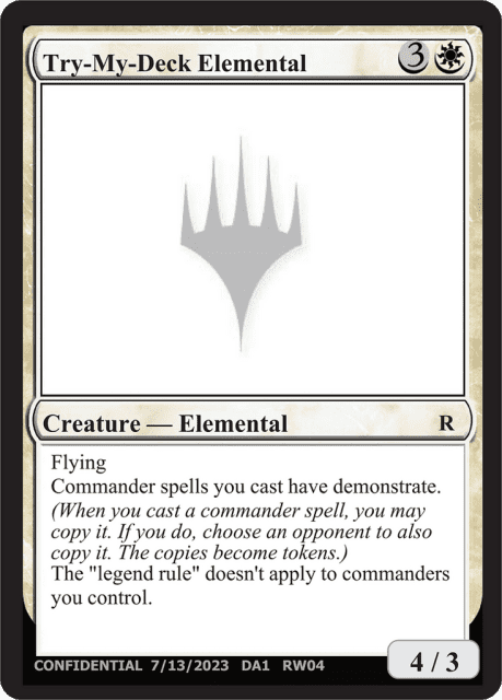 Try-My-Deck Elemental (RW04f) — Unknown Event