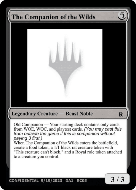 The Companion of the Wilds (RC05b) — Unknown Event